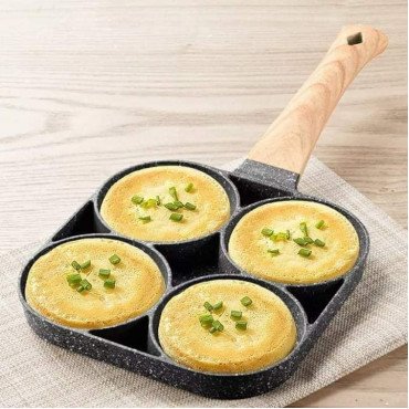 Non-stick Frying Pot Pan 2/4 Holes Steak Egg
