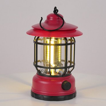 Rechargeable Retro Camping Lamp (Red)