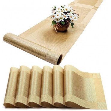 Table Runner & Placemat Set (6 Pcs + 1 Runner)