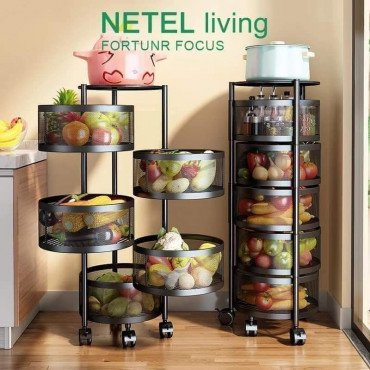 Multifunctional Rotating 5 layer Vegetable Rack