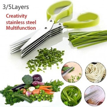 Multifunctional 5 Blades Kitchen Scissor