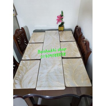 6 Pcs Table Mat + 1 Runner Set(squre shape)